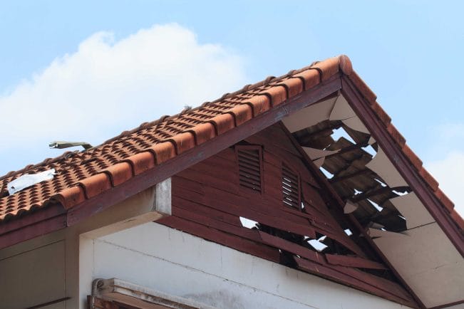 roof storm damage, storm damage roof repair, Hope
